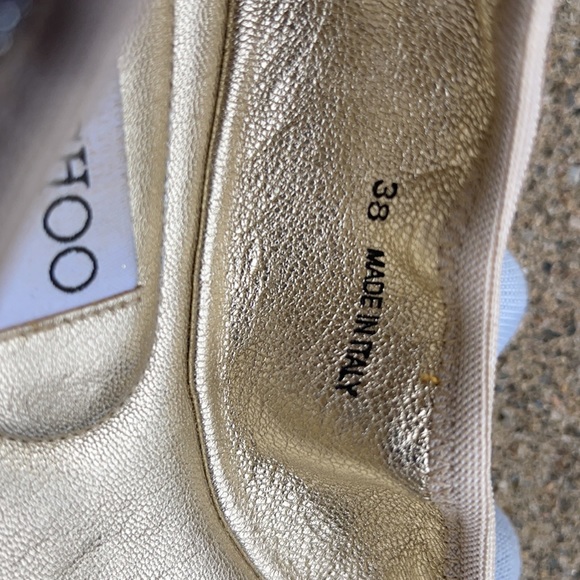 Jimmy Choo gold (and sparkly) flats size 38 - Picture 6 of 6